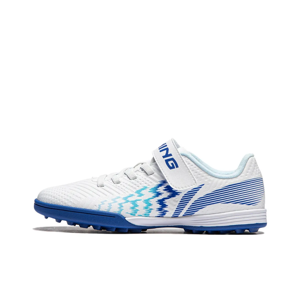LINING YOUNG Низкий Топ Детская Футбольная Обувь Белый Синий