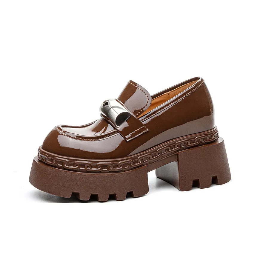 Shoe Cabinet Floral Language Loafers Women's