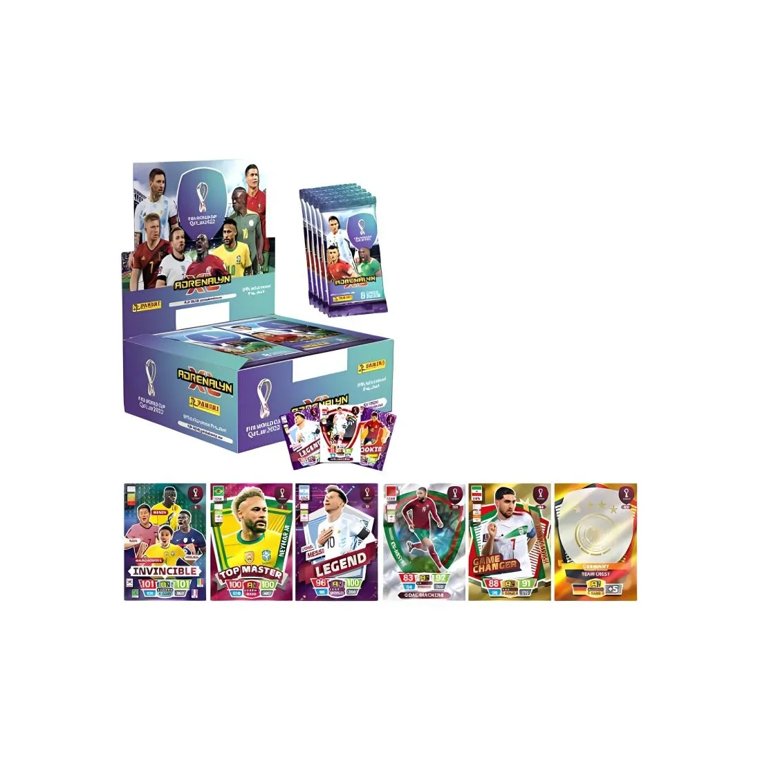 PANINI Звезда Карта 2022 Qatar World Cup Месси CRISTIANO RONALDO 7 Премьер-лига Карта Аксессуар Спортивные Карты Целая Коробка