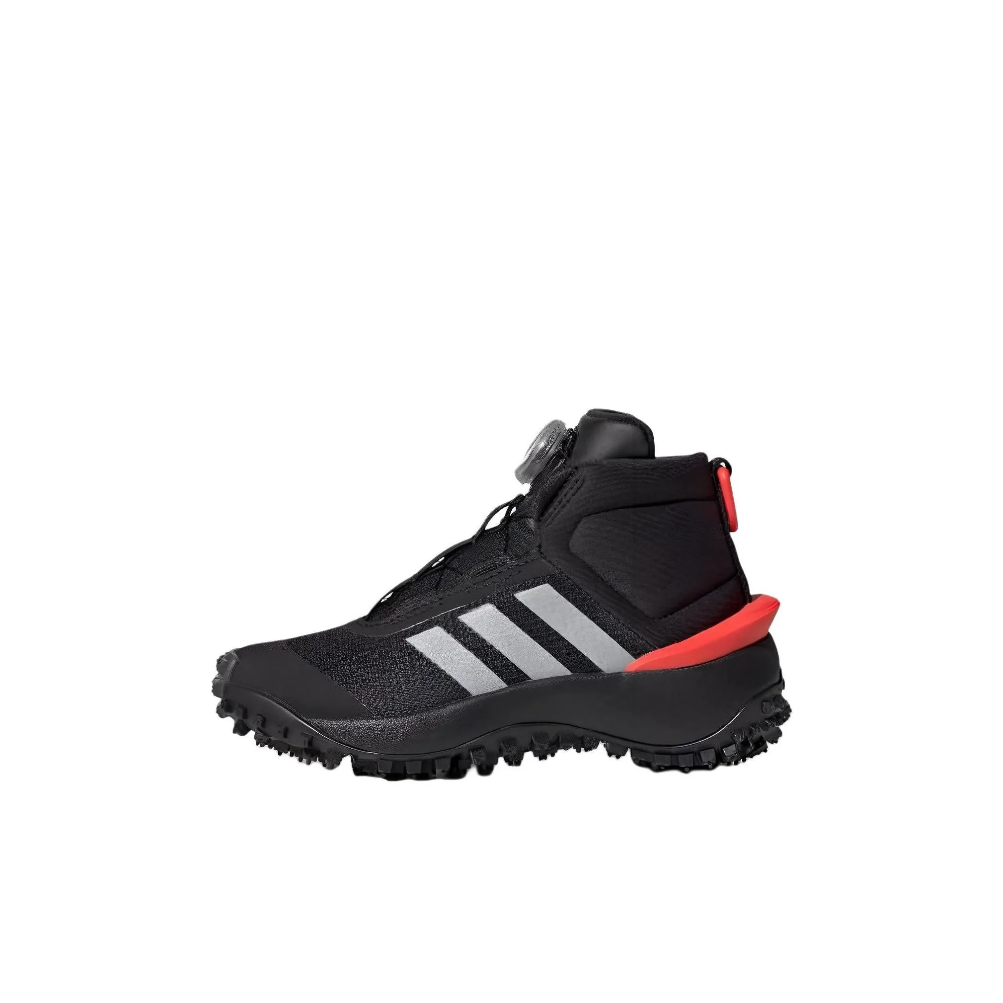 Adidas Fortatrail Porta Trail Slip-resistant Abrasion-resistant MID Топ Детские беговые кроссовки Черный Детский