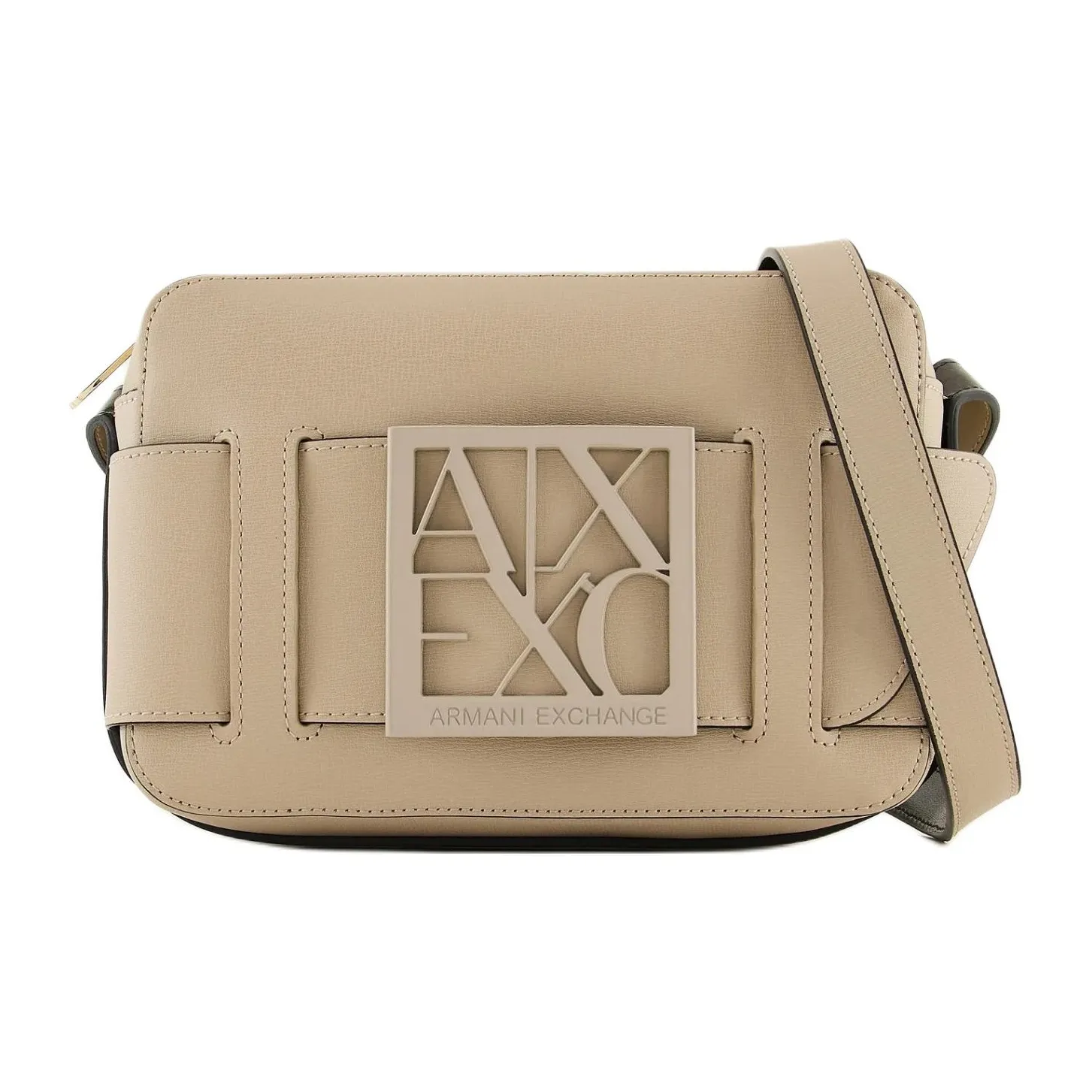 ARMANI EXCHANGEAE Полиуретан Camera Сумка Сумка через плечо Сумка на плечо Женская Бежевая