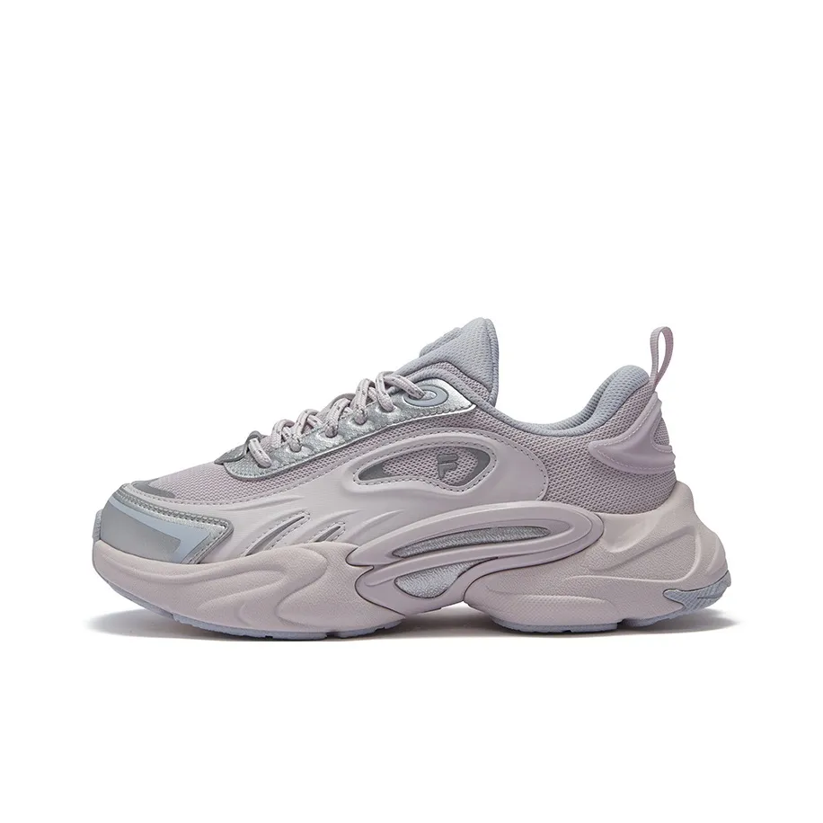 FILA FUSION FORCE Gravity Shoes Height Increasing Slip Resistant Low Top Casual Shoes FILA's Purple Gray