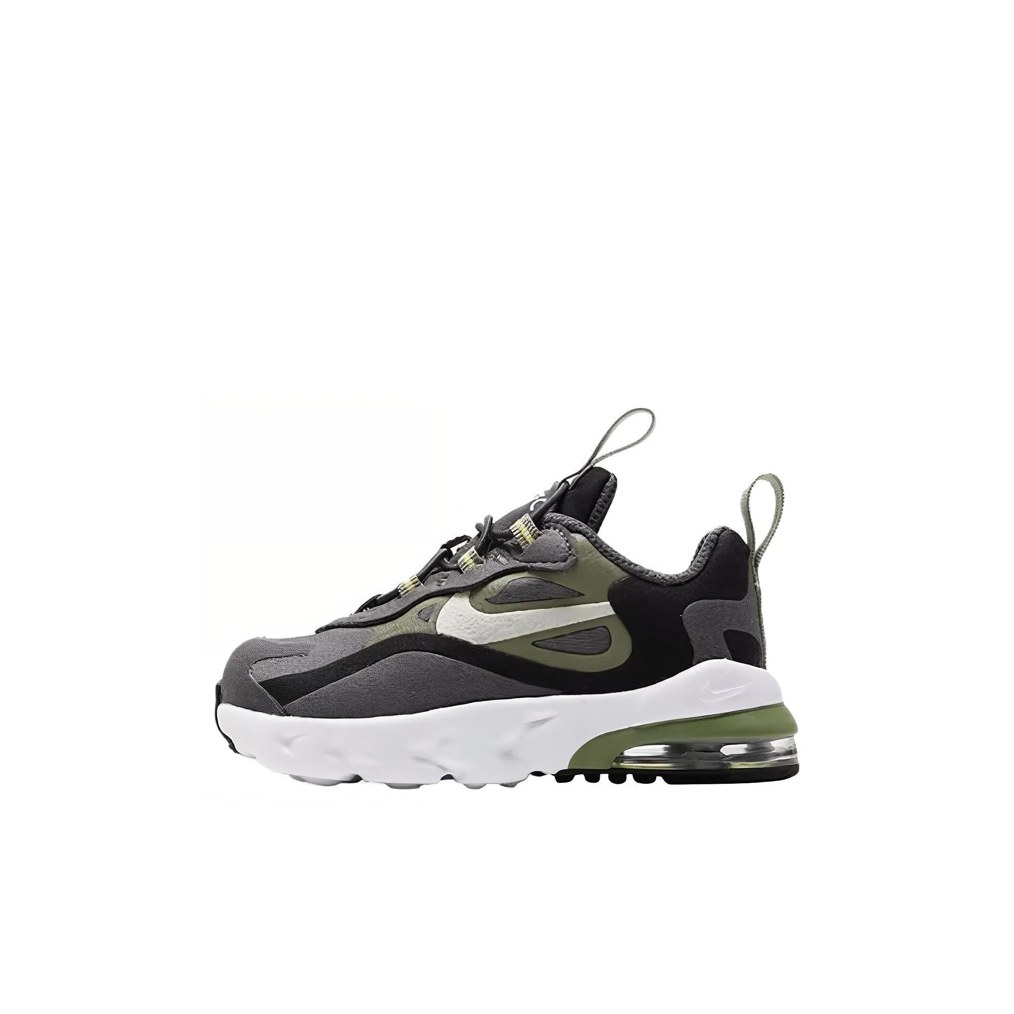 Nike Air Max 270 Амортизация Износостойкий Низкий Топ Детская Беговая Обувь Серый Зеленый Детский