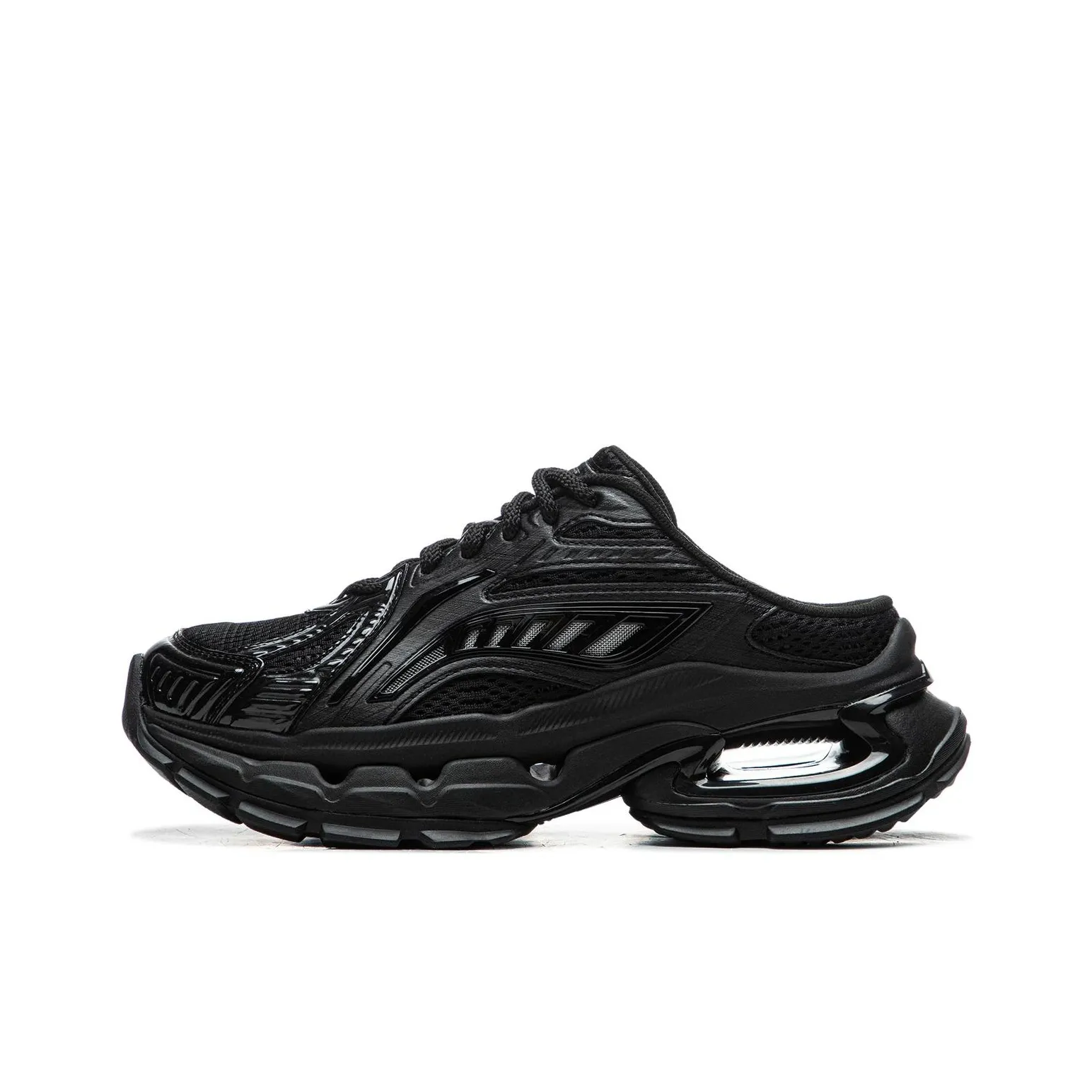 LiNing Резиновая подошва противоскользящие устойчивые к истиранию домашние тапочки женские черные