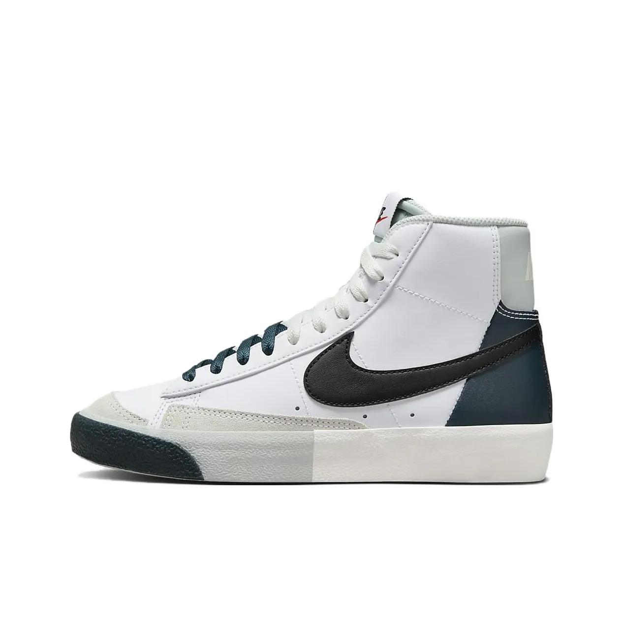 Nike Blazer Slip Resistant Abrasion Resistant MID Топ Детские Скейтбординги Черный Белый