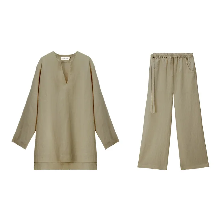 CICADAHOME Border God Pajama Set Men's White Tea Brown