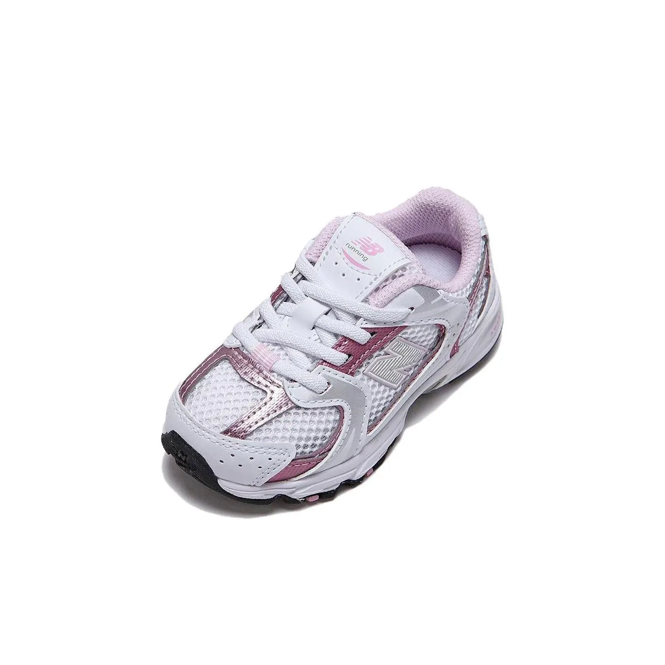 New Balance NB 530 Устойчивая к истиранию низкая обувь для малышей серебристо-фиолетовая для младенцев и малышей