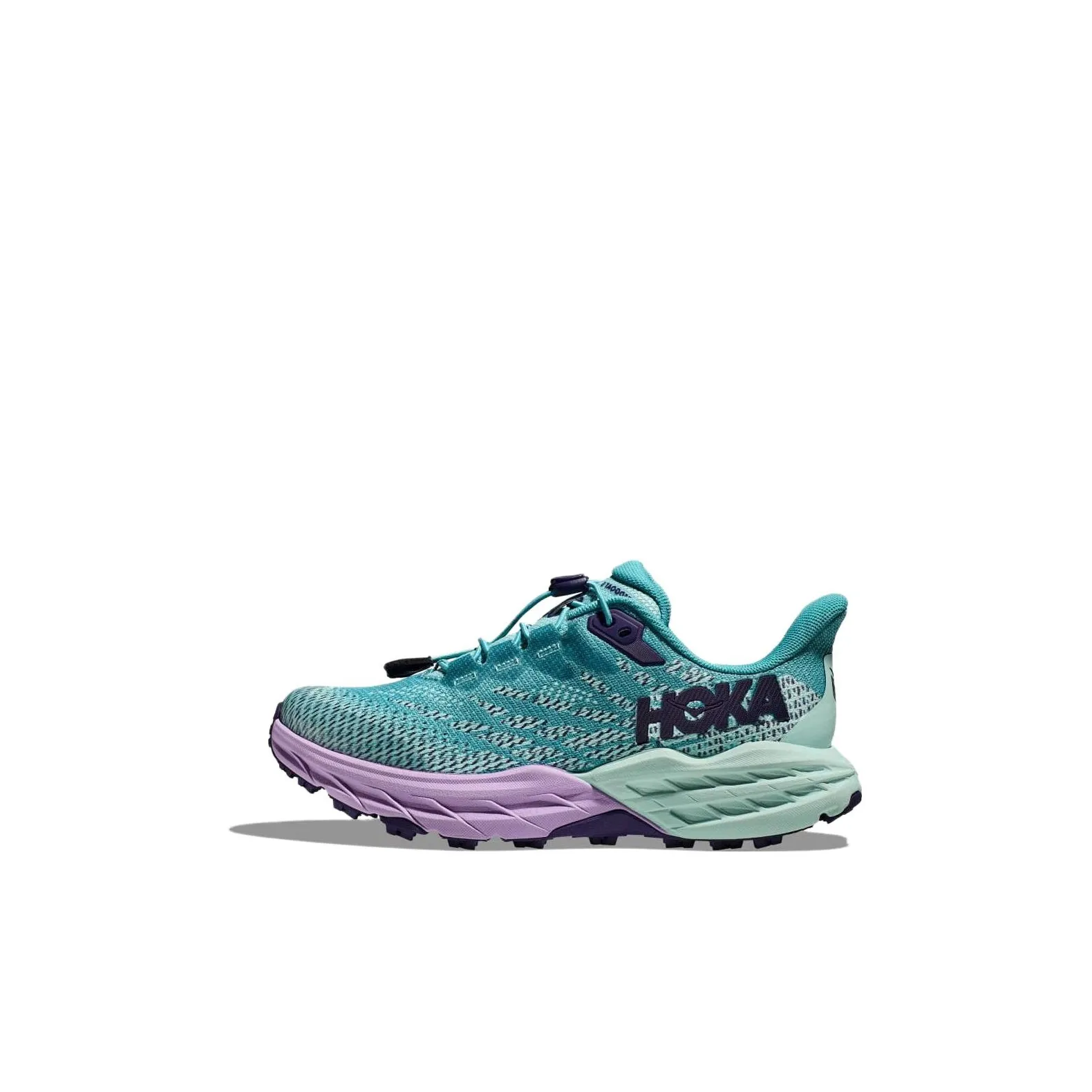 HOKA ONE ONE Speedgoat 5 Anti Slip Wear Resistant Low Top Kids' Running Shoes Lake Green Teenagers