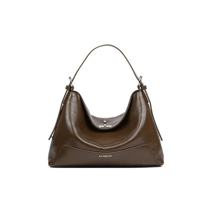 La Festin Сумка из крупнозернистой текстуры кожа коровы одно плечо женская многоцветная