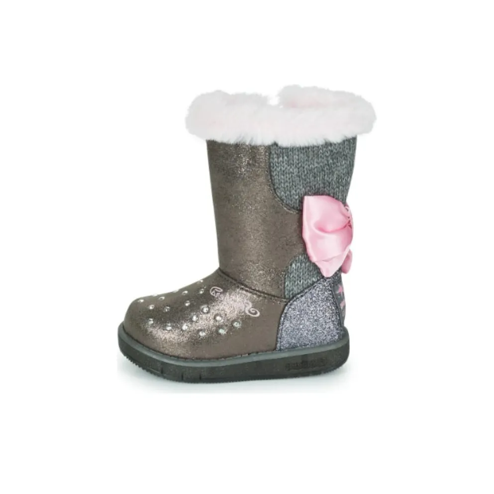 Skechers Tt Glitzy Glam Cushioning, Wear Resistant Crew Kids' Boots Pink Gold Teenagers