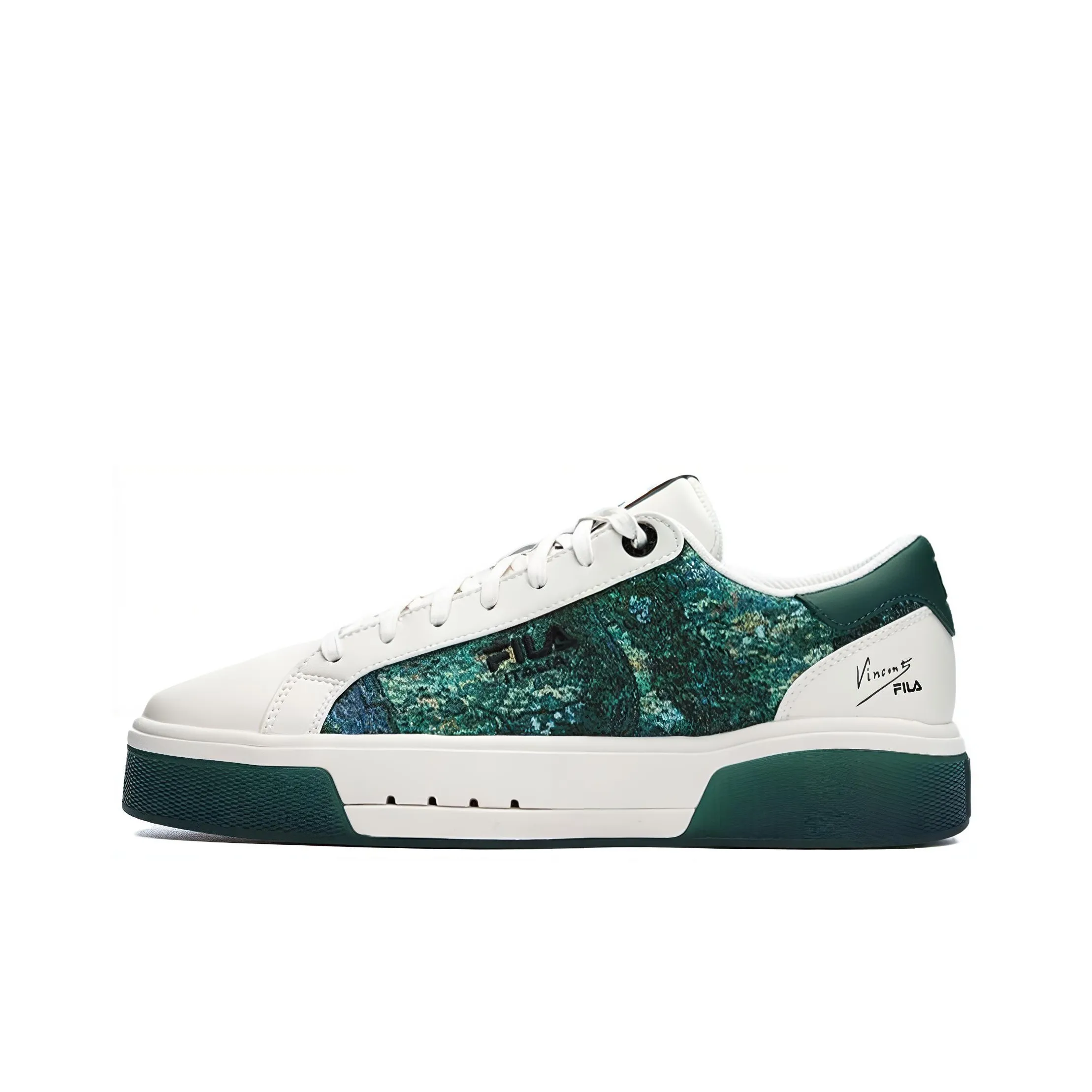 FANGAOBOWUGUAN x FILA Van Gogh Museum Collaboration 1911 Low Top Skateboard Shoes Men's Green