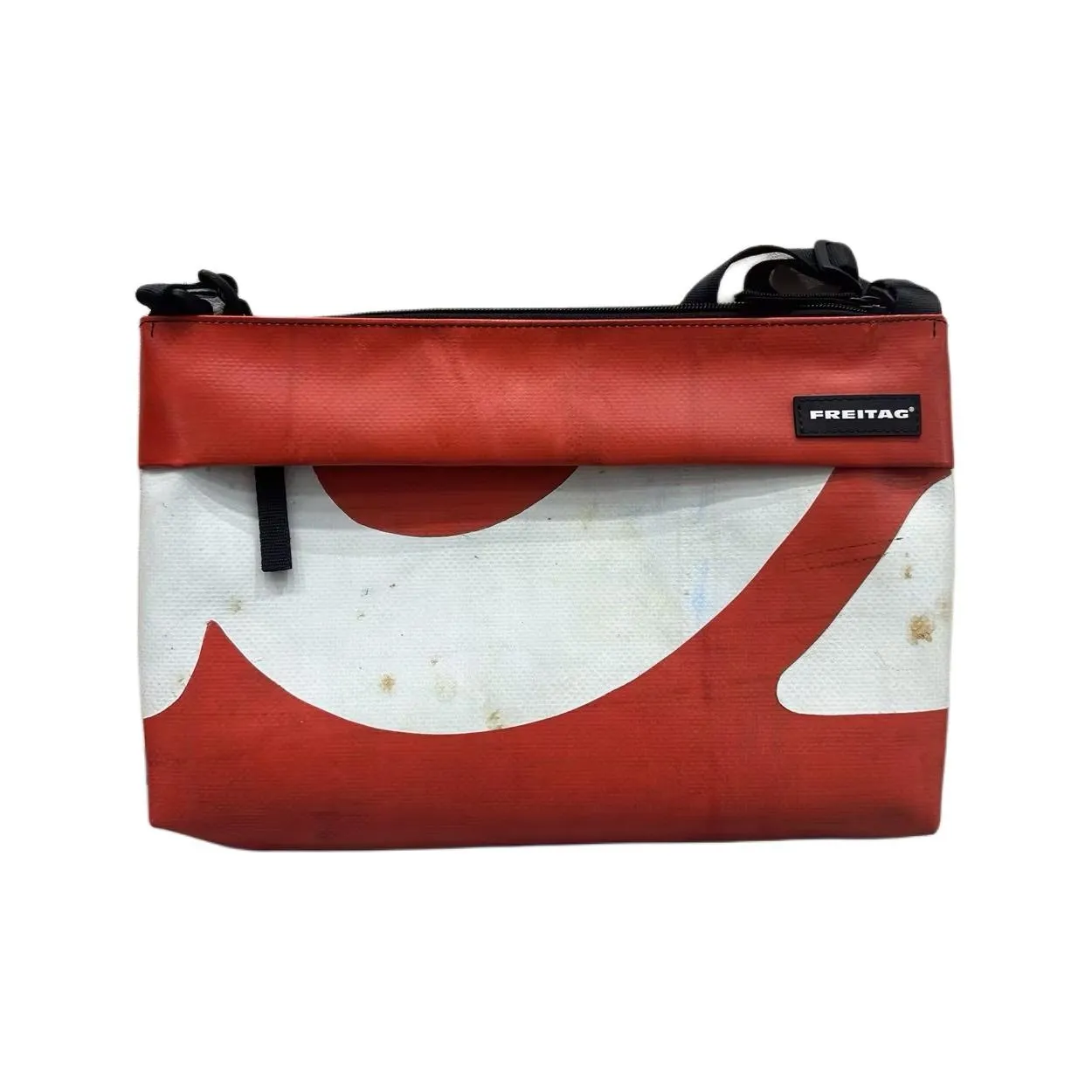 FREITAG PVC Crossbody Bag Shoulder Bag Small Unisex Red White FREITAG PVC Сумка через плечо Сумка на плечо Маленькая Унисекс Красная и Белая