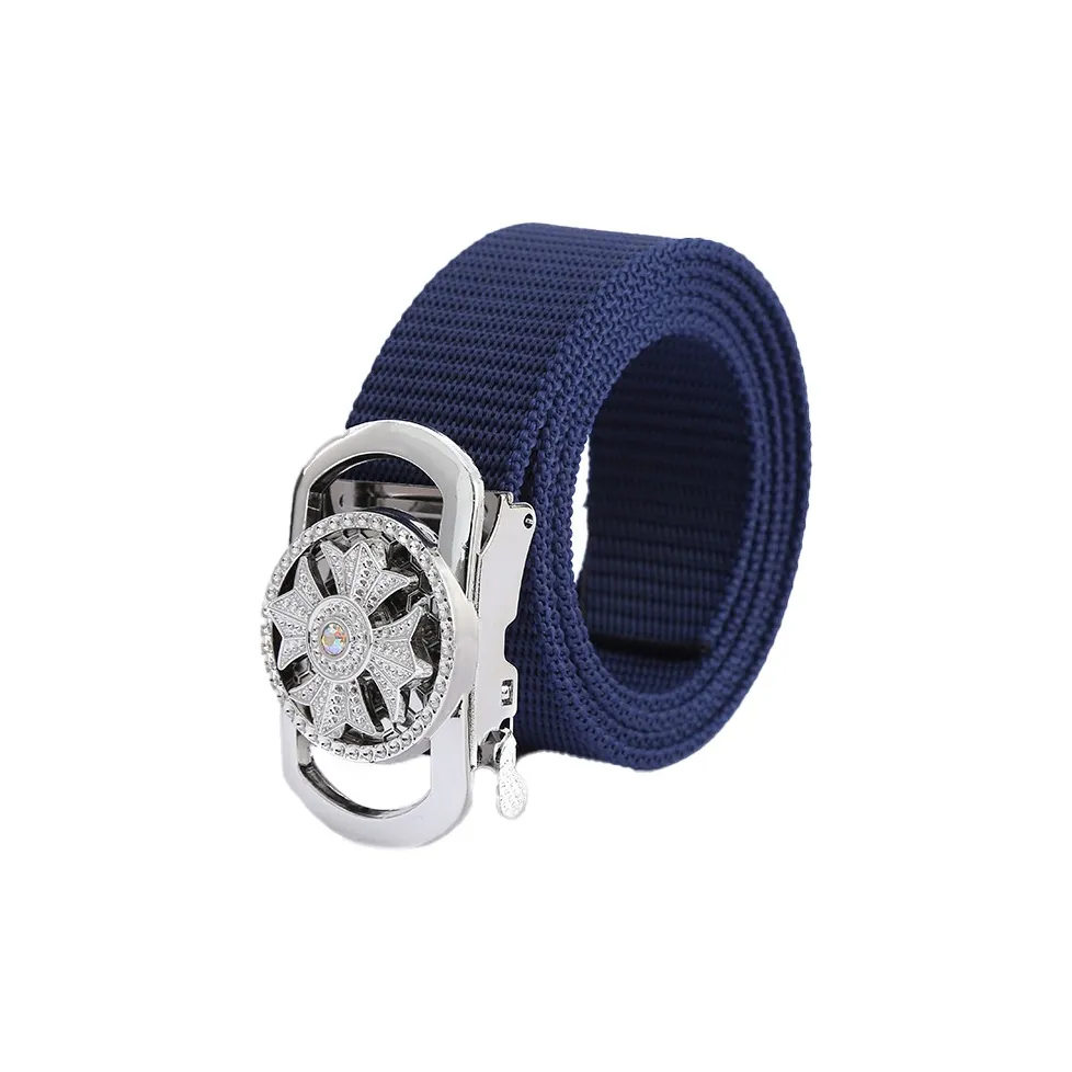 ACUC Холст Сплав Циркон Кожаные ремни Унисекс 3,8 см
