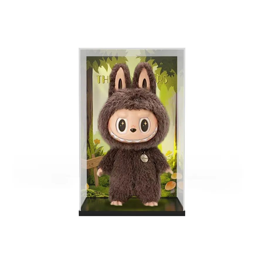 LIGHT YOUR BRICKS Compatibility Pop Mart Labubu With ZIMOMO Vinyl Doll Display Case Model Accessories