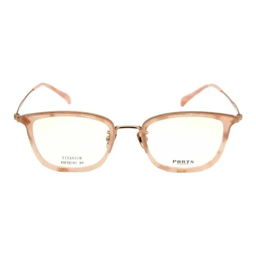 PORTS Титан Прямоугольные Оправы для Очков Унисекс Розовый