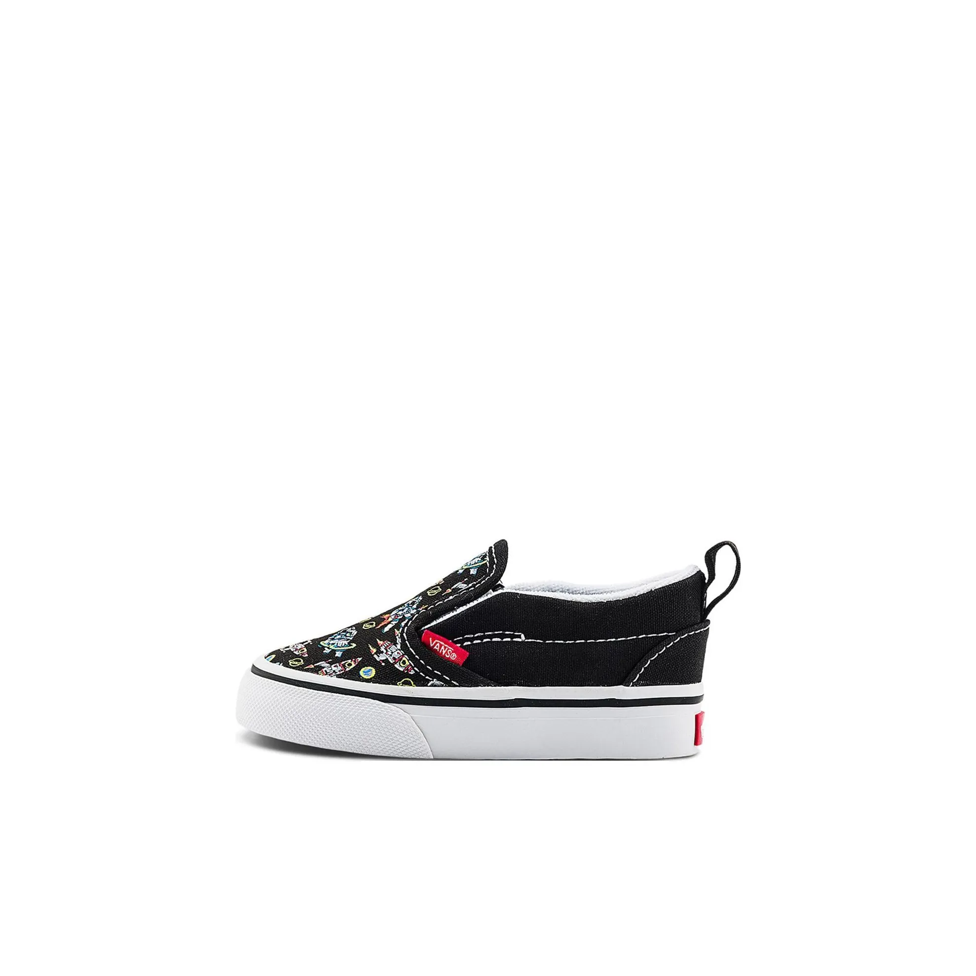 Vans Slip On Амортизация Износостойкие Низкие Топ Обувь для малышей Черный Infant And Toddler