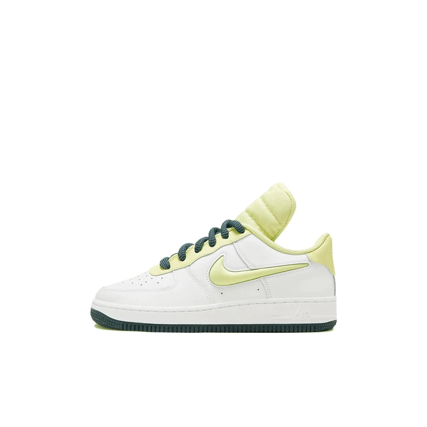 Nike Air Force 1 Детские Скейтбординги Низкий Топ Белый Зеленый Для Детей Дошкольный