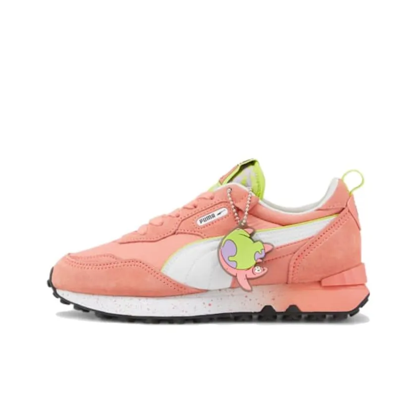 SPONGEBOB SQUAREPANTS x PUMA Rider FV Low Top Kids' Running Shoes Pink Teenagers