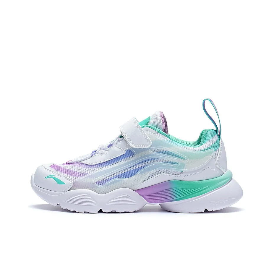 LINING YOUNG Aurora Низкий Топ Kids Lifestyle Shoes Стандартный Белый Светло-Синий Фиолетовый