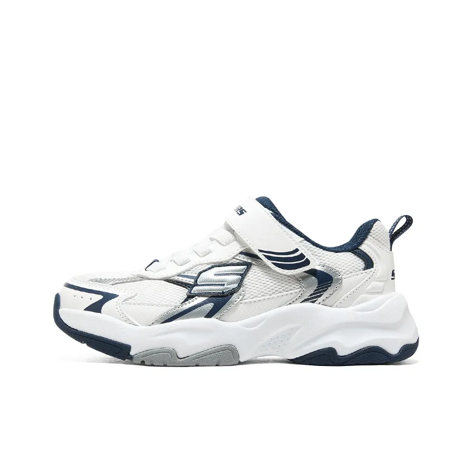 Skechers Boys Low Top Kids' Running Shoes White Silver Teenagers