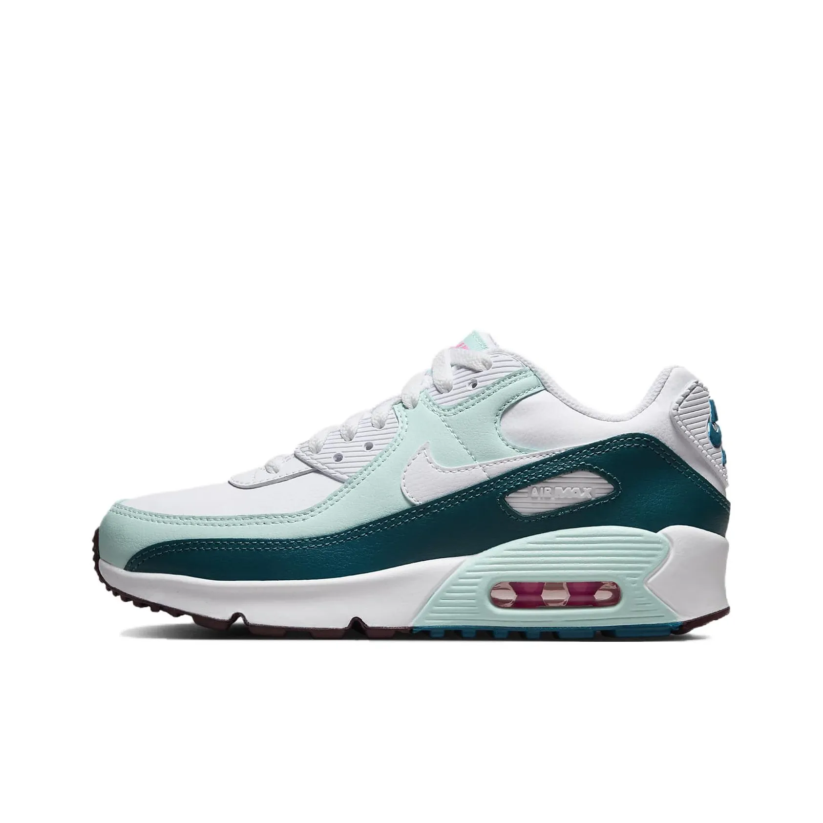 Nike Air Max 90 LTR Kids Lifestyle Shoes Blue Green White Teenagers