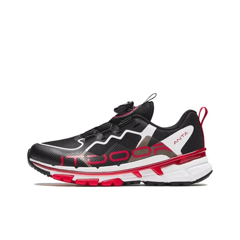 Antakids Детские беговые кроссовки Low Топ Черный/белый Anta/Hot Красный Школьный возраст