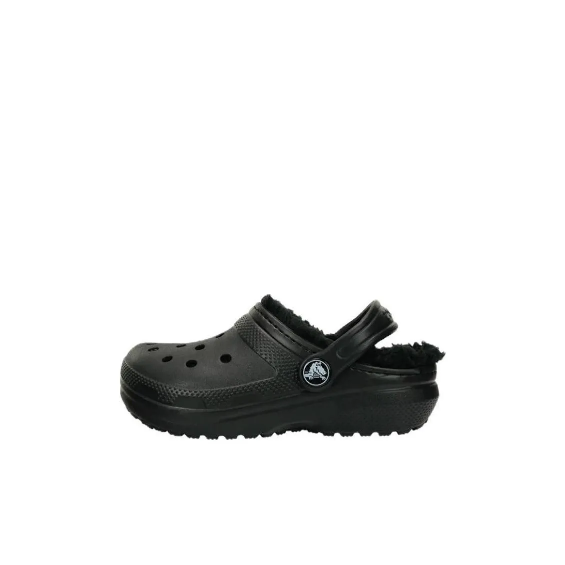 Crocs Classic Lined Clog K Теплоизоляционные Детские Домашние Тапочки Черные Детские