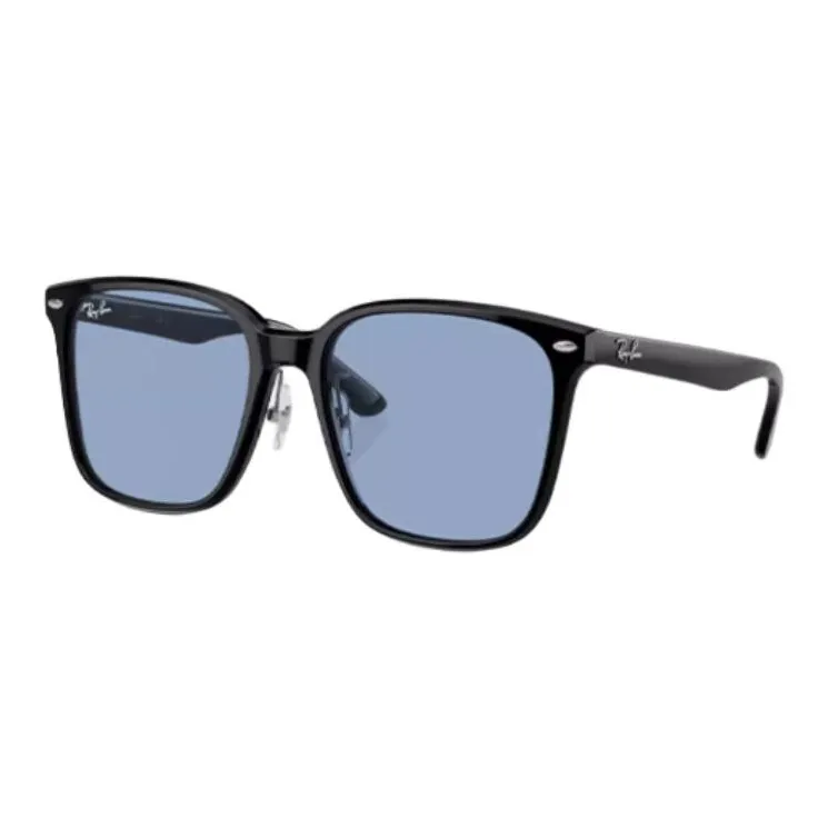 RayBan Пластиковая оправа Квадратные Солнцезащитные очки Унисекс Черный Синий