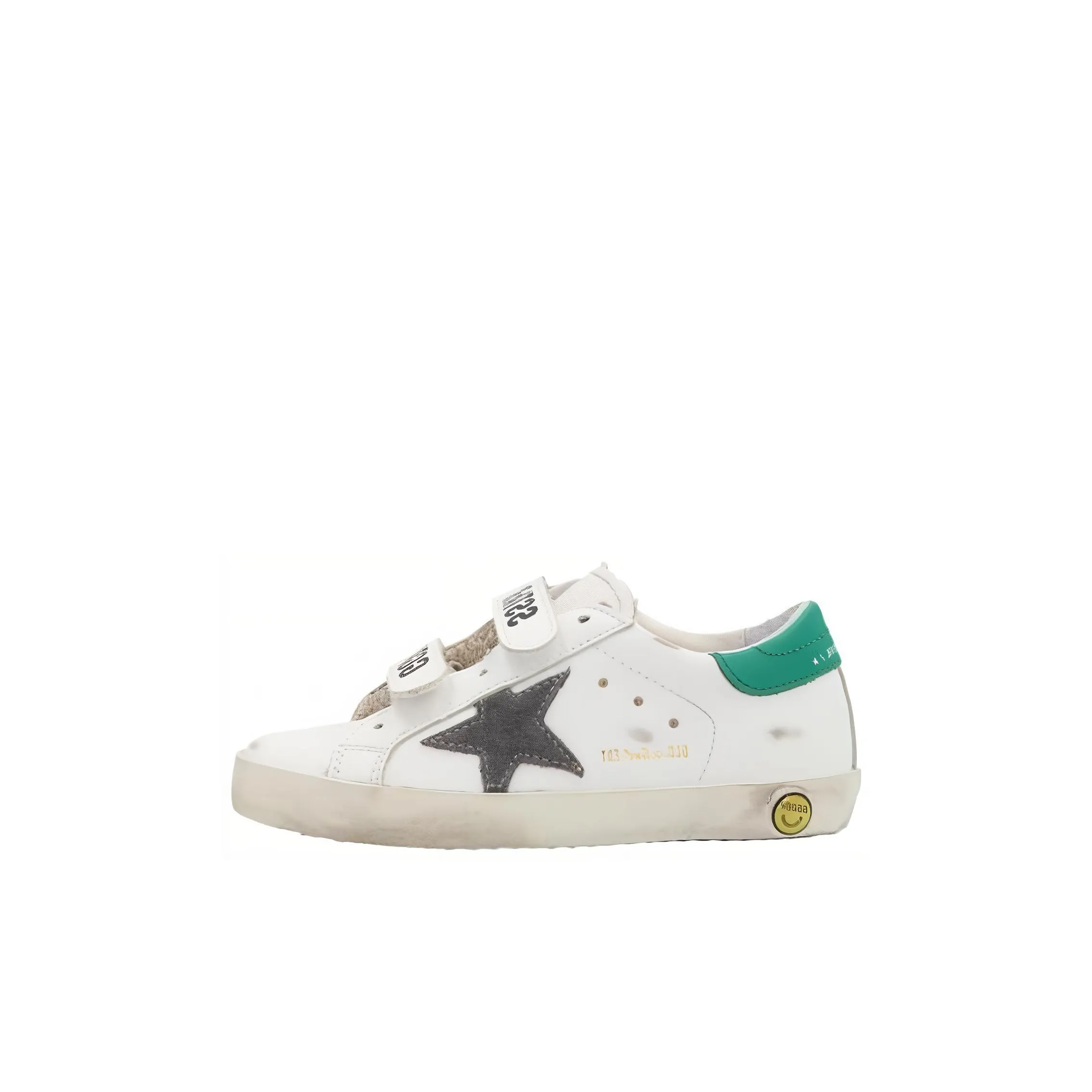 Golden Goose Old School Slip-resistant Low Top Детские Скейтбординги Белый Зеленый Малыш