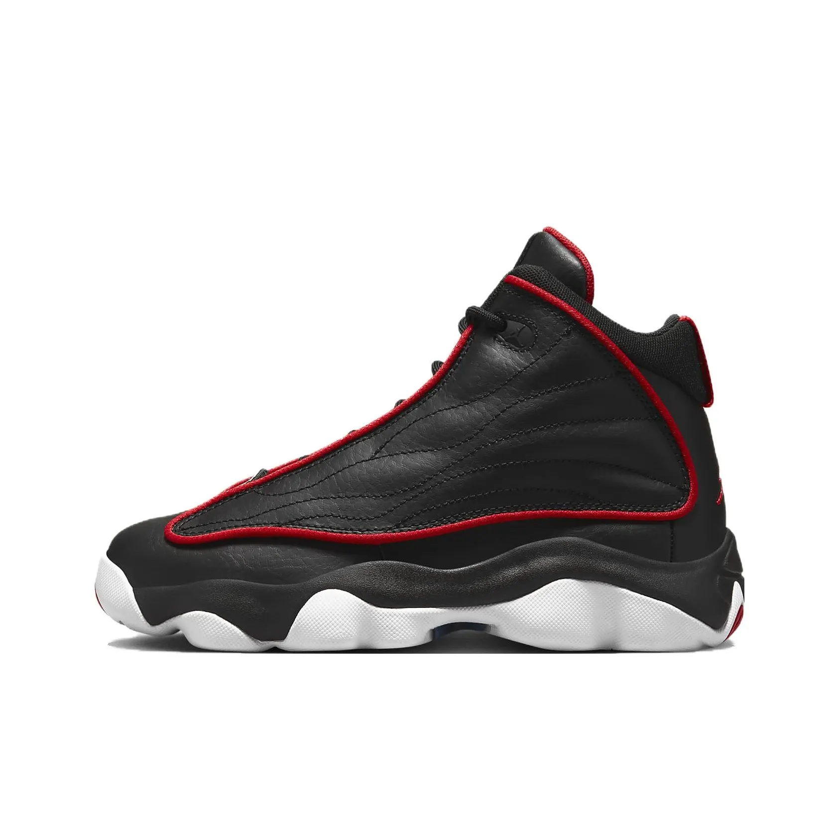 Jordan Pro Strong Shock Absorbers Slip Resistant High Top Children's Basketball Shoes Teenagers Black White Red