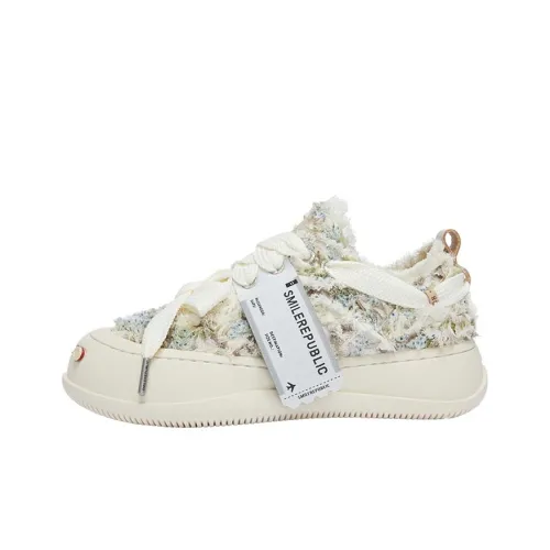 SMILEREPUBLIC Laugh Series Кроссовки для скейтбординга Low Top Бежево-зеленый Унисекс