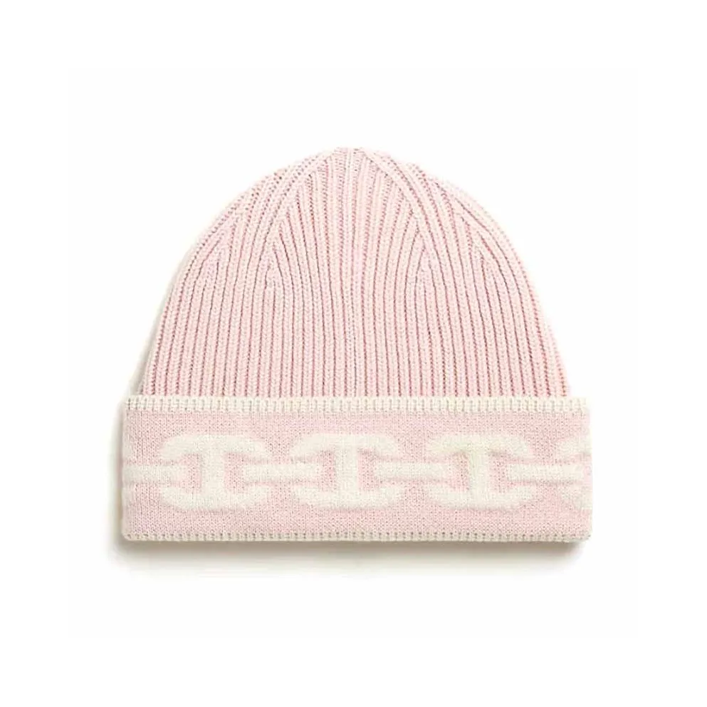 HERMES Cashmere Beanies Women's Pink Apricot