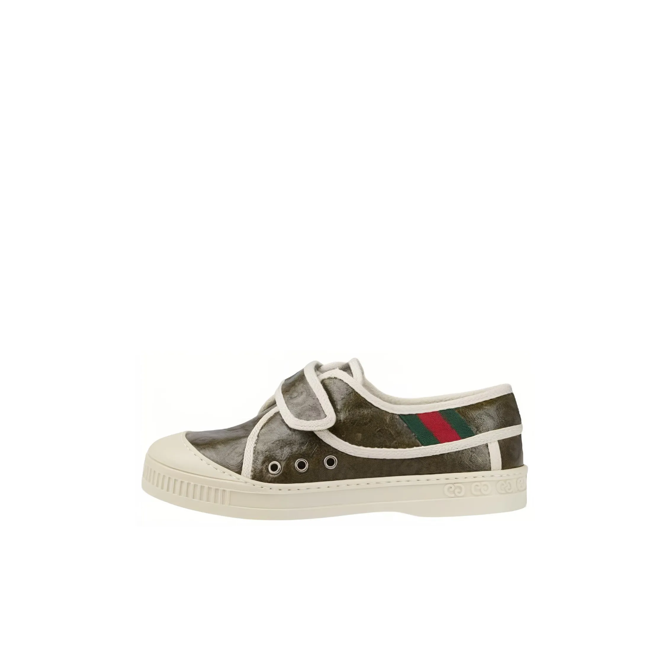 GUCCI Tennis 1977 Противоскользящий Водонепроницаемый И Дышащий Баланс Низкий Топ Детские Скейтбординги Темно-зеленый Детский