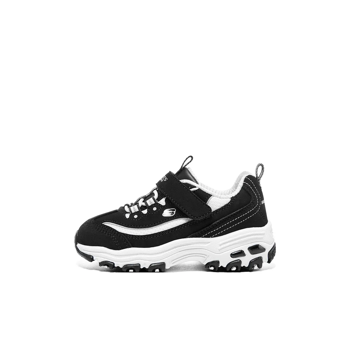 Skechers Амортизация Устойчивость к истиранию Дышащий Низкий Верх Детские Лайфстайл Обувь Черный Белый Для детей 3-7 лет