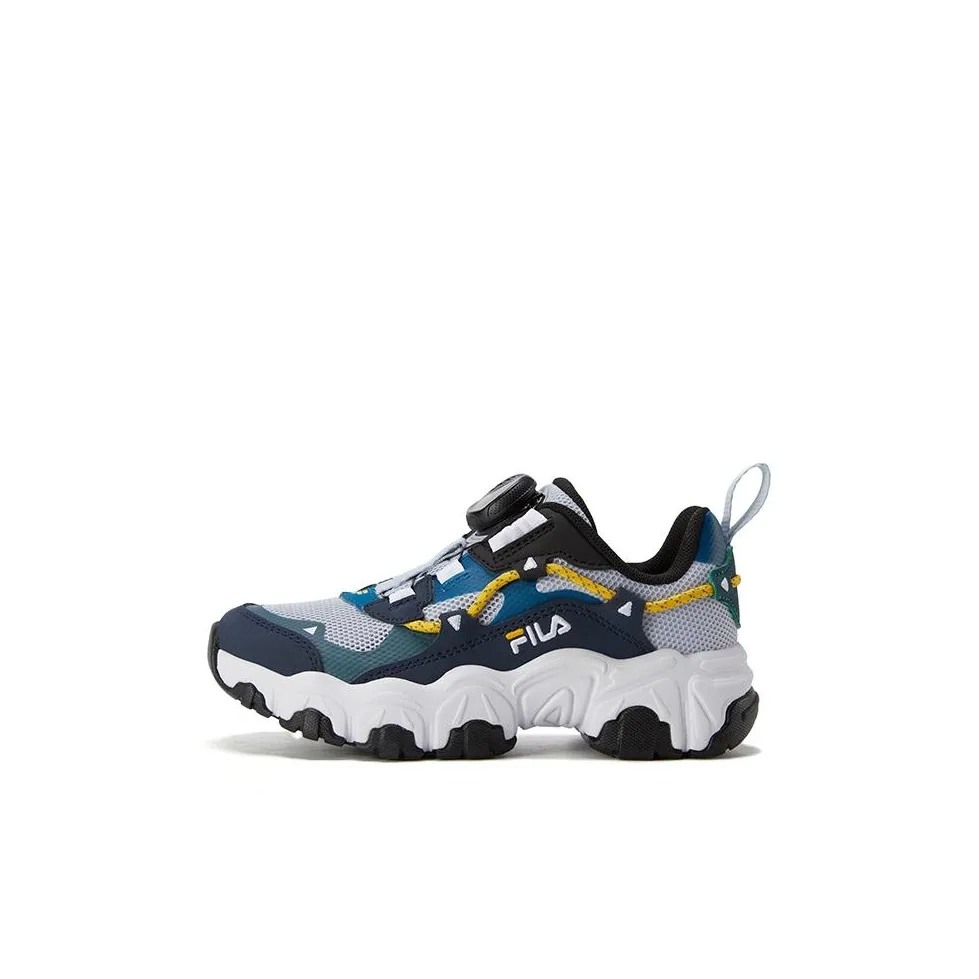 FILA KIDS Наследие FHT Устойчивый к истиранию Низкий Топ Детская Беговая Обувь Синие Зеленые Для Детей Возрастом 3-7 Лет