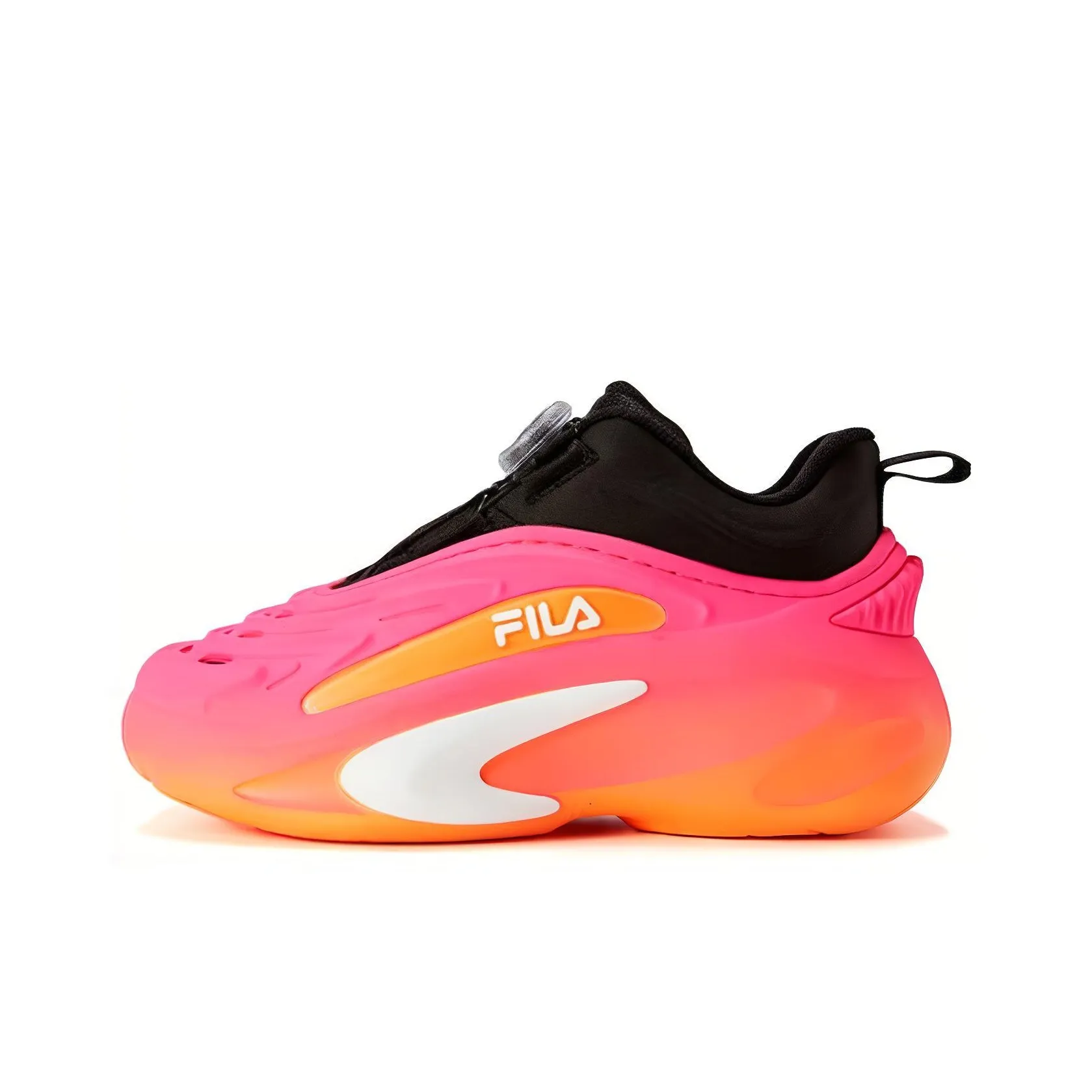 FILA KIDS Fashion Sneakers Амортизация Износостойкий Низкий Топ Детские Беговые Кроссовки Неоново-Оранжевый