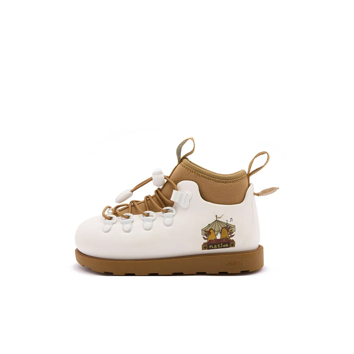 Native Shoes TIA Fitzsimmons3,0 Хранитель Spirit Collection Теплоизоляционный Low Cut Мартин Boot Белый-коричневый Музыкальная Вечеринка Детский