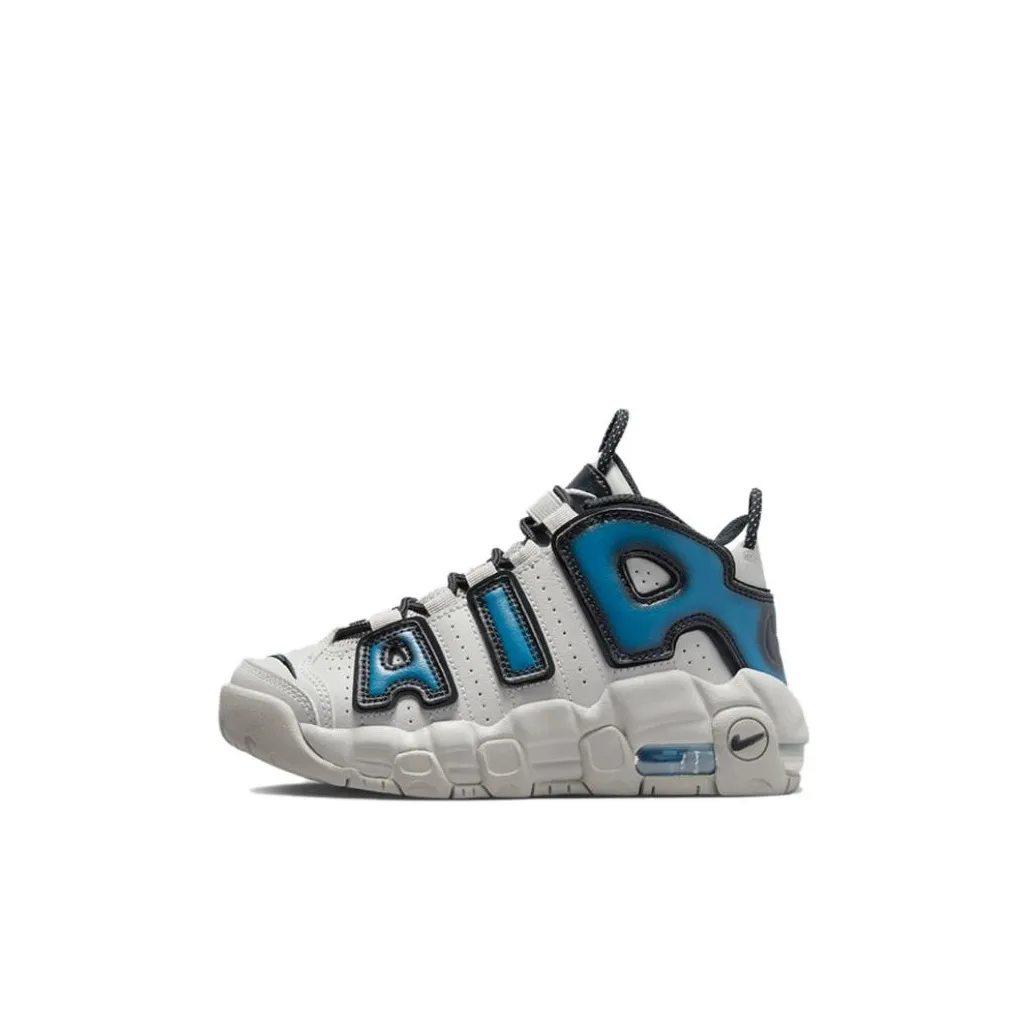 Nike Air More Uptempo Slip-resistant Abrasion-resistant Low-top Баскетбольные кроссовки Белый Детский