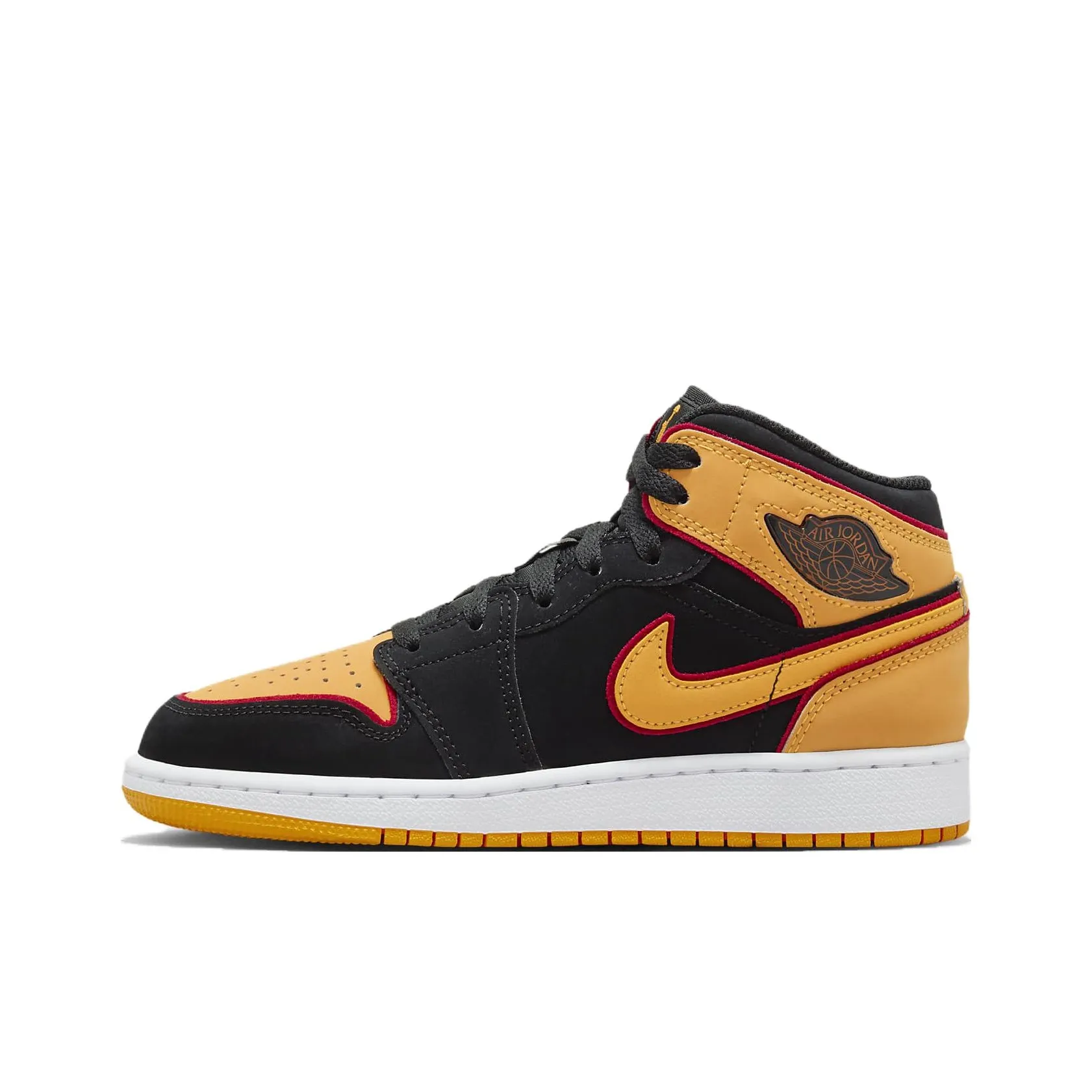 Jordan 1 Mid SE Black Vivid Orange GS