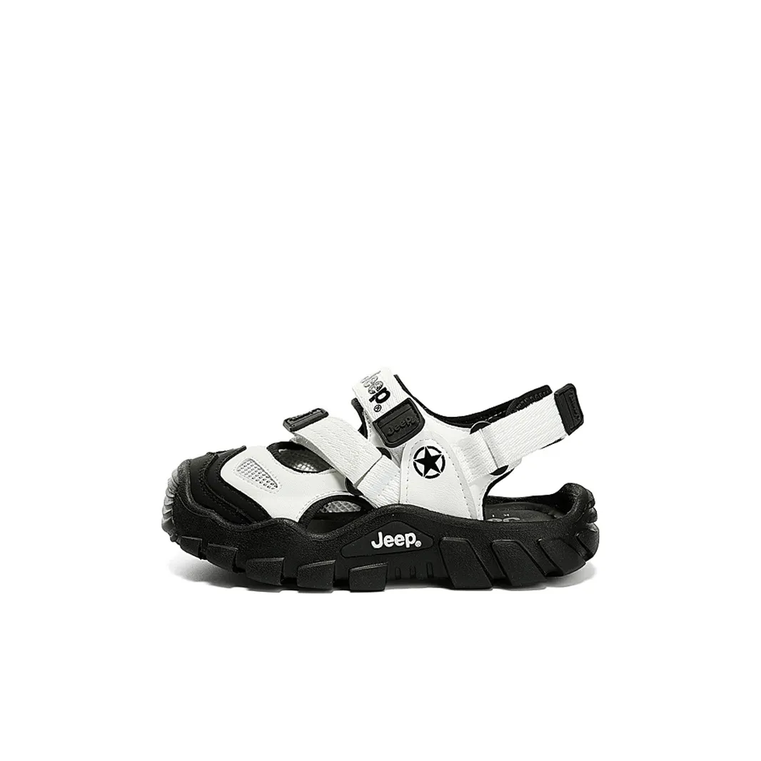 Jeep Children's Sandals White Black Kids'