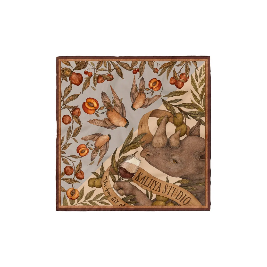 KALIIYA STUDIO Тутовый шелк And Кашемир Палантины Женские Стиль Майярд Цвет Палетка