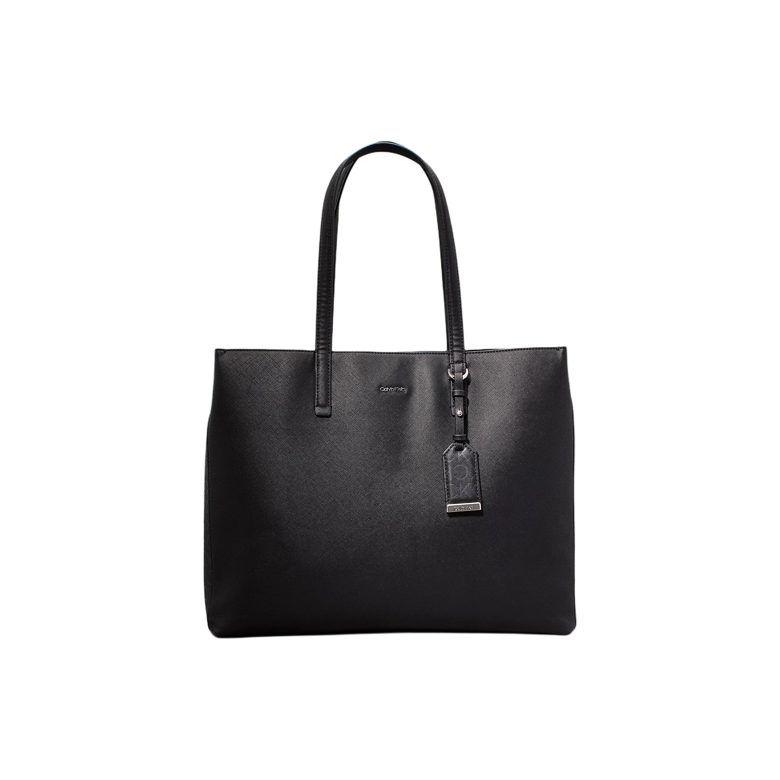 CALVIN KLEIN Polyurethane Tote Bag, Shopping Bag, Handbag Women's Black