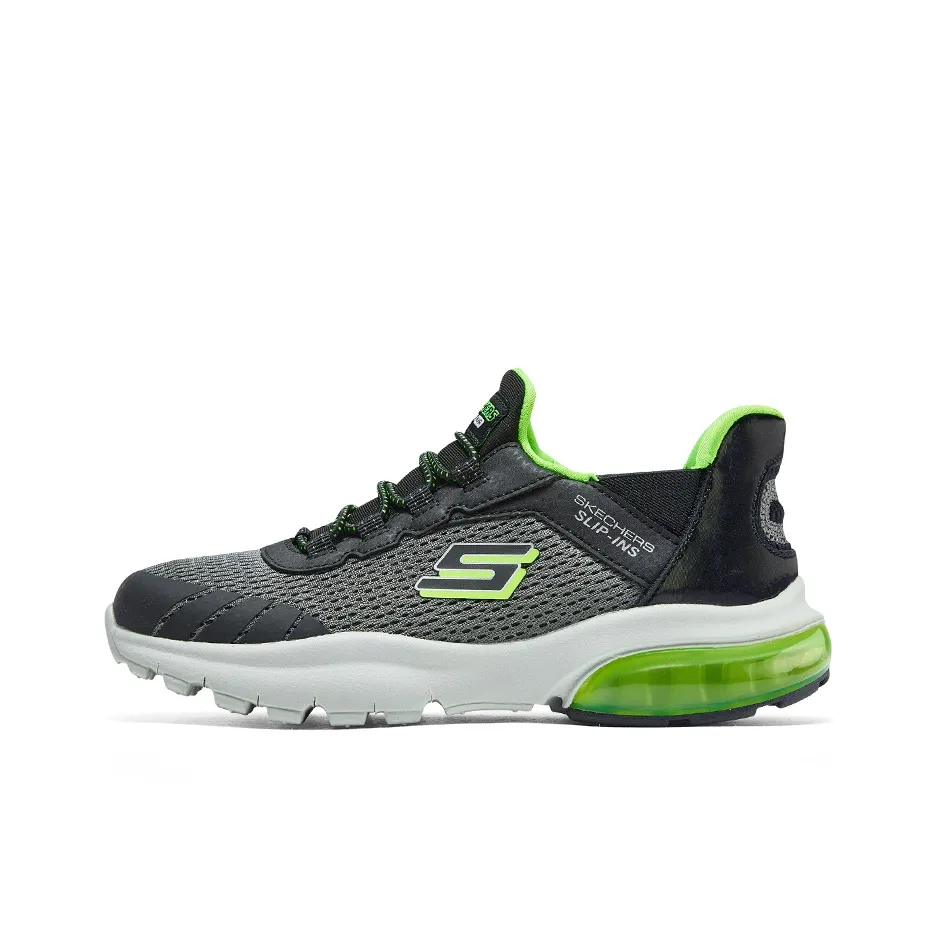 Skechers Boys Cushioning Support Kids' Running Shoes Charcoal Black
