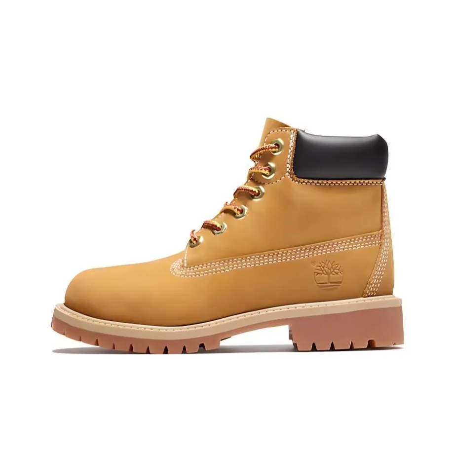 Timberland Противоскользящие водонепроницаемые детские ботинки коричнево-желтого цвета для подростков