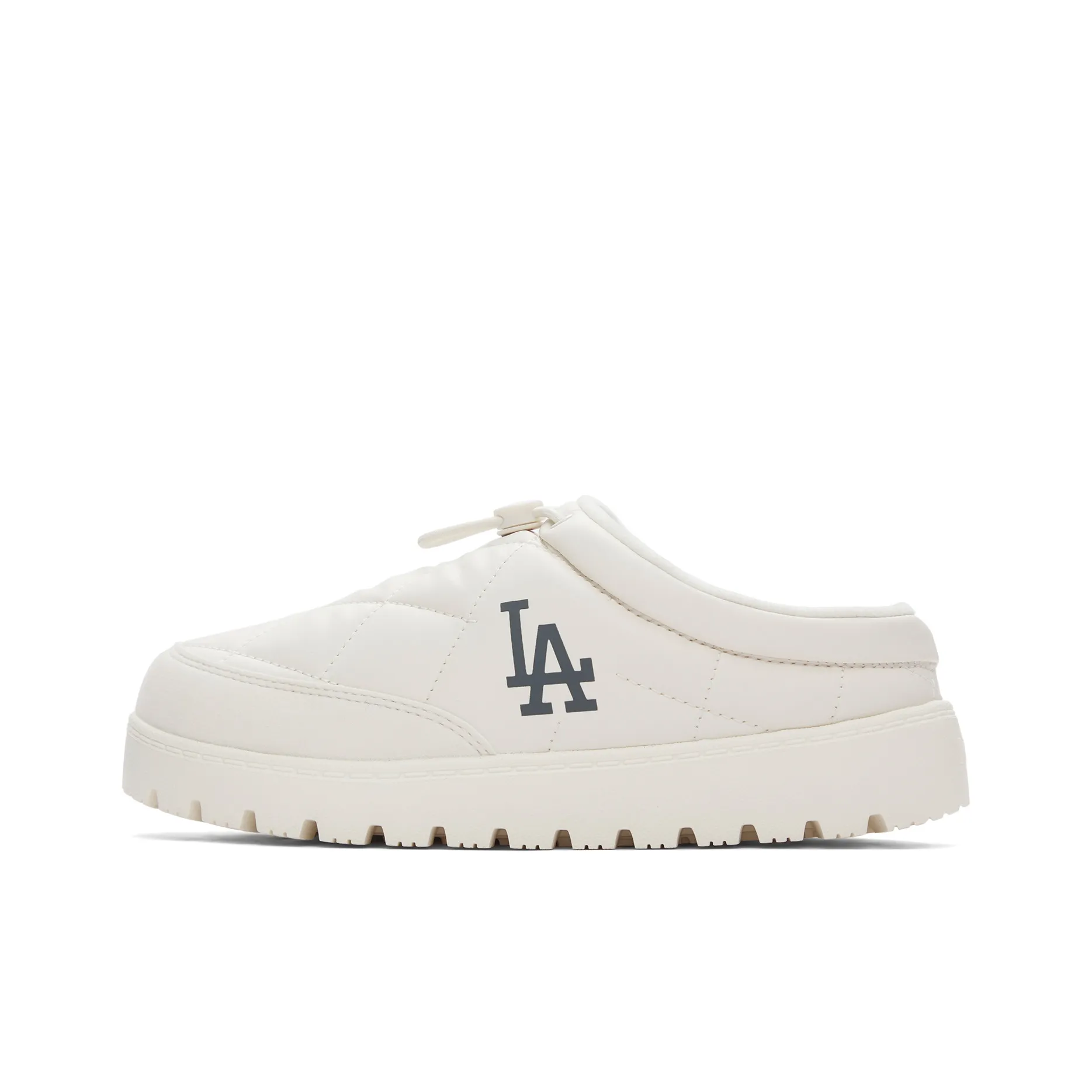 MLB Los Angeles Dodgers Противоскользящий устойчивый к истиранию винтажный с узором "ромб" тисненый хлопок мюли унисекс кремовый