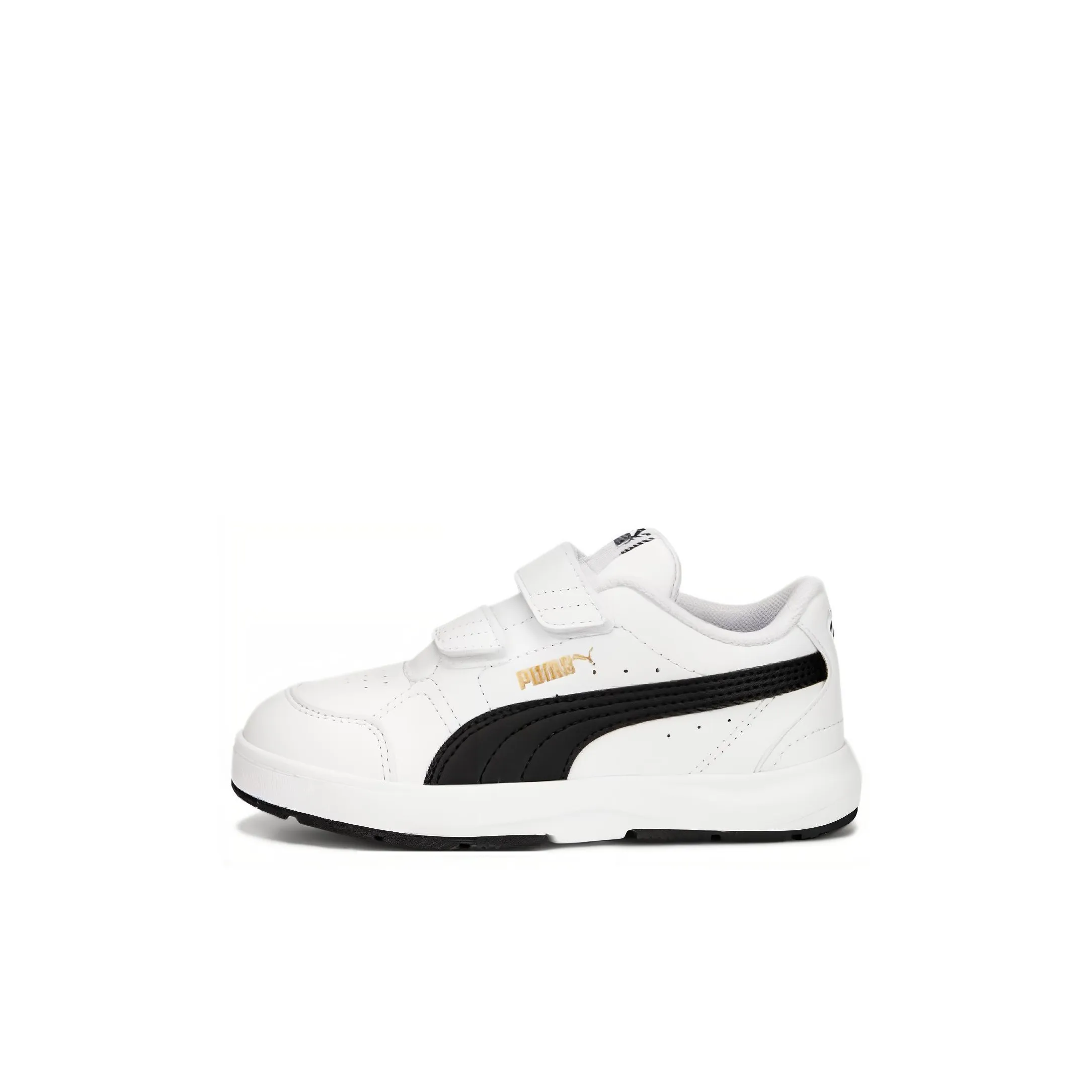 PUMA EVOLVE Court V Дышащие Низкие Кроссовки для Скейтбординга Черно-Белые Детские