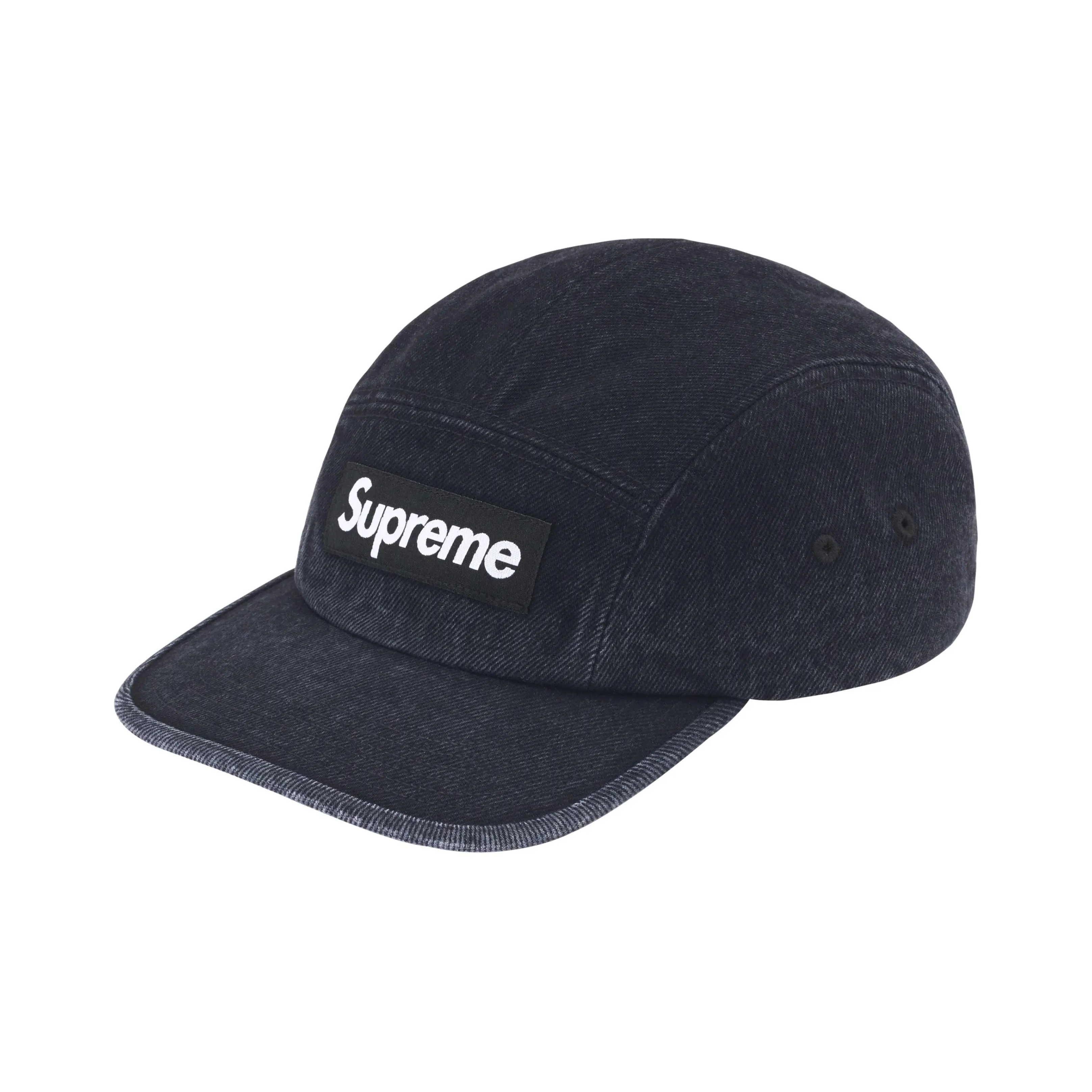 Supreme 100% хлопок Деним Кепки Унисекс Черный