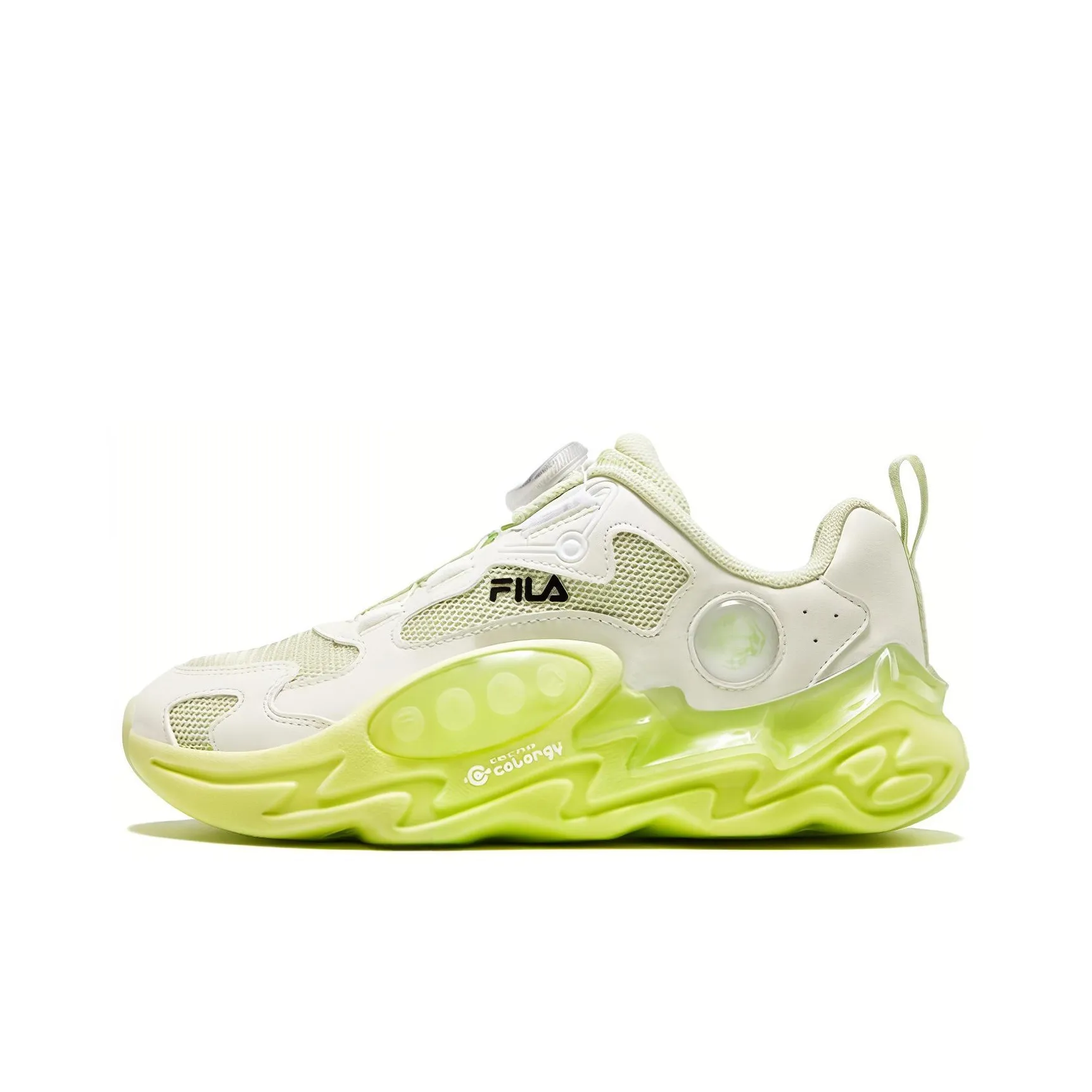 FILA KIDS Low Top Kids' Running Shoes Lime Cream FILA White