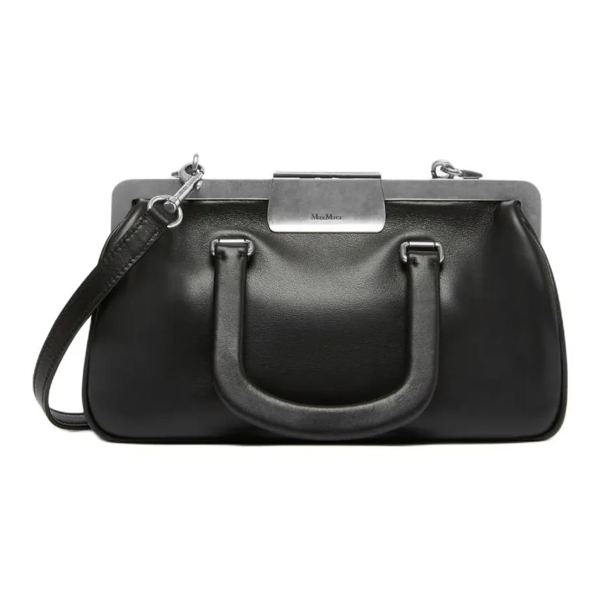 MaxMara Calfskin Shoulder Bag, Crossbody Bag, Handbag Trumpets Women's Black