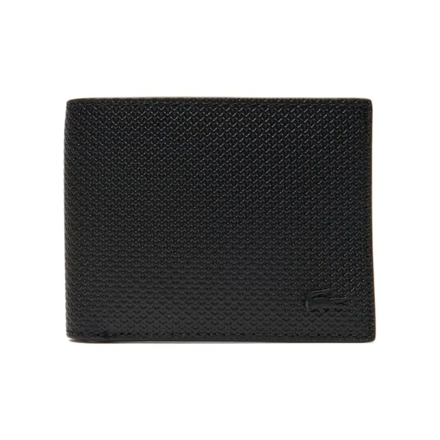 LACOSTE Leather Wallet Men's Black